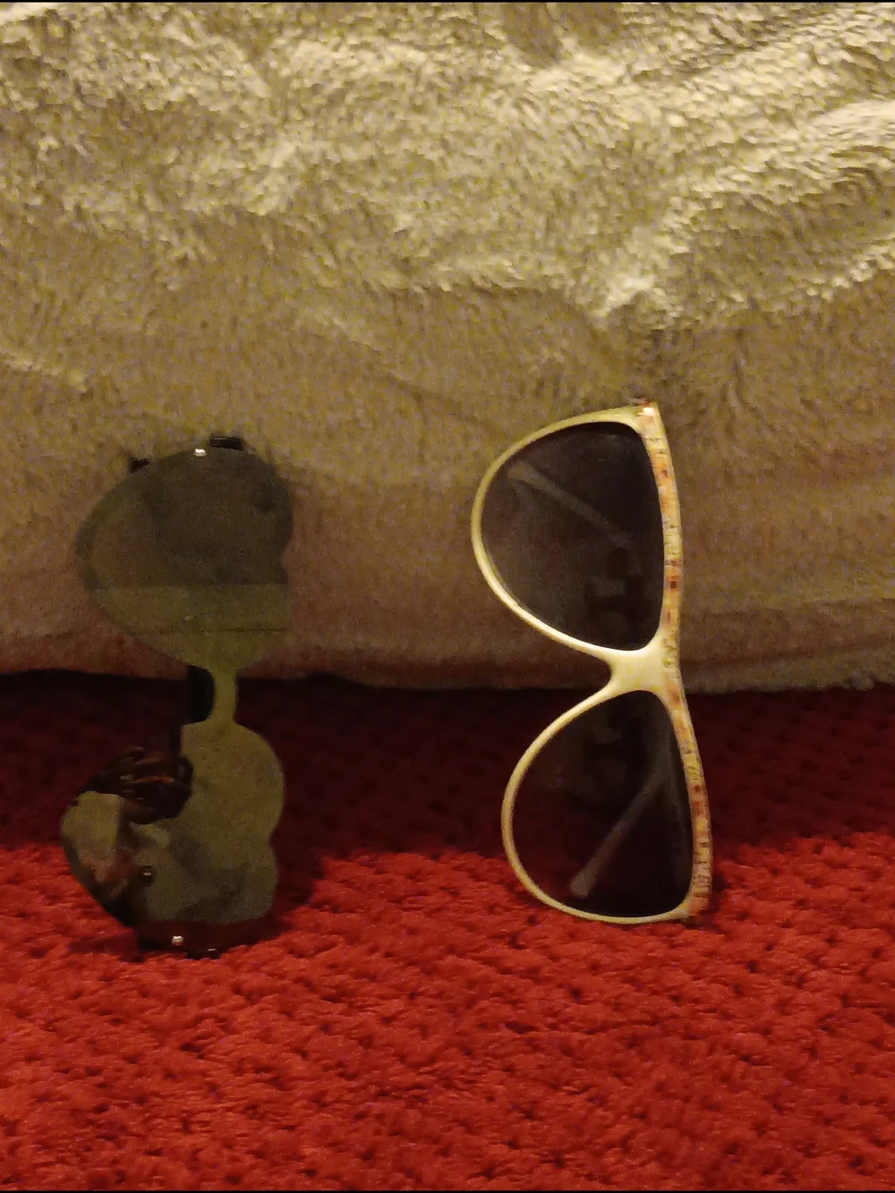 Kids Heart & Aviator Sunglasses Set - White and Green